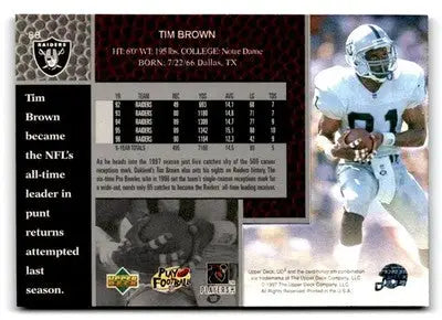 1997 Upper Deck UD3 #88 Tim Brown - Football Card Single