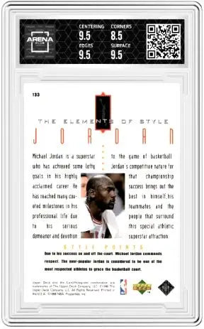 1998-99 UD MJ Living Legend Michael Jordan #133 Elements of Style Golf AC 9 - Basketball Card Single
