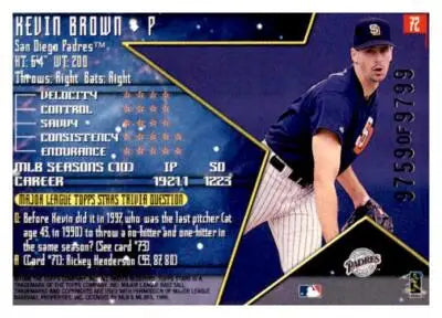 1998 Topps Stars #72 Kevin Brown #/9799 - Baseball Card Single