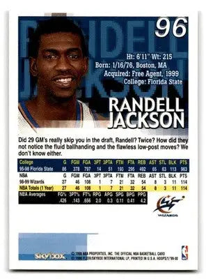 1999-00 Hoops #96 Randell Jackson - Basketball Card Single