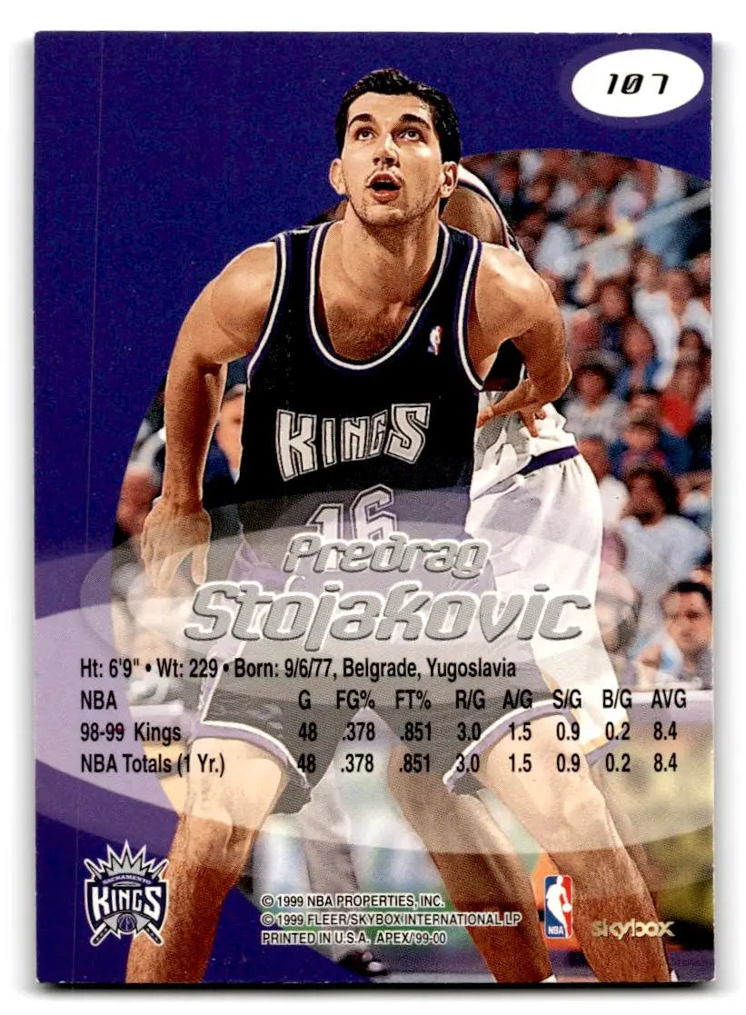 1999-00 SkyBox Apex #107 Predrag Stojakovic - Basketball Card Single