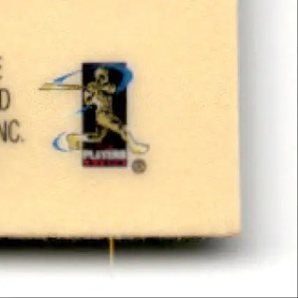Baseball player logo on cream-colored object for 1999 Bowman Baseballs Best Eric Karros Los Angeles Dodgers