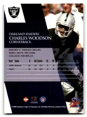1999 Collector’s Edge First Place #112 Charles Woodson Gold Ingot - Football Card Single