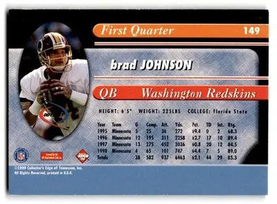 1999 Collector’s Edge Odyssey #149 Brad Johnson - Football Card Single