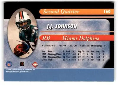 1999 Collector’s Edge Odyssey #160 J.J. Johnson - Football Card Single