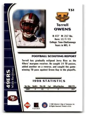 1999 Collector’s Edge Triumph #T51 Terrell Owens - Football Card Single