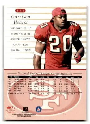 1999 Donruss #111 Garrison Hearst - Football Card Single
