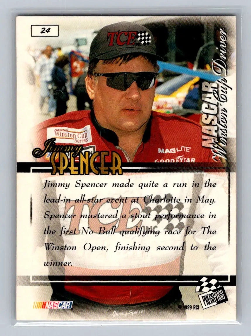 1999 Press Pass VIP #24 Jimmy Spencer Haas-Carter Motorsports - Racing Card Single