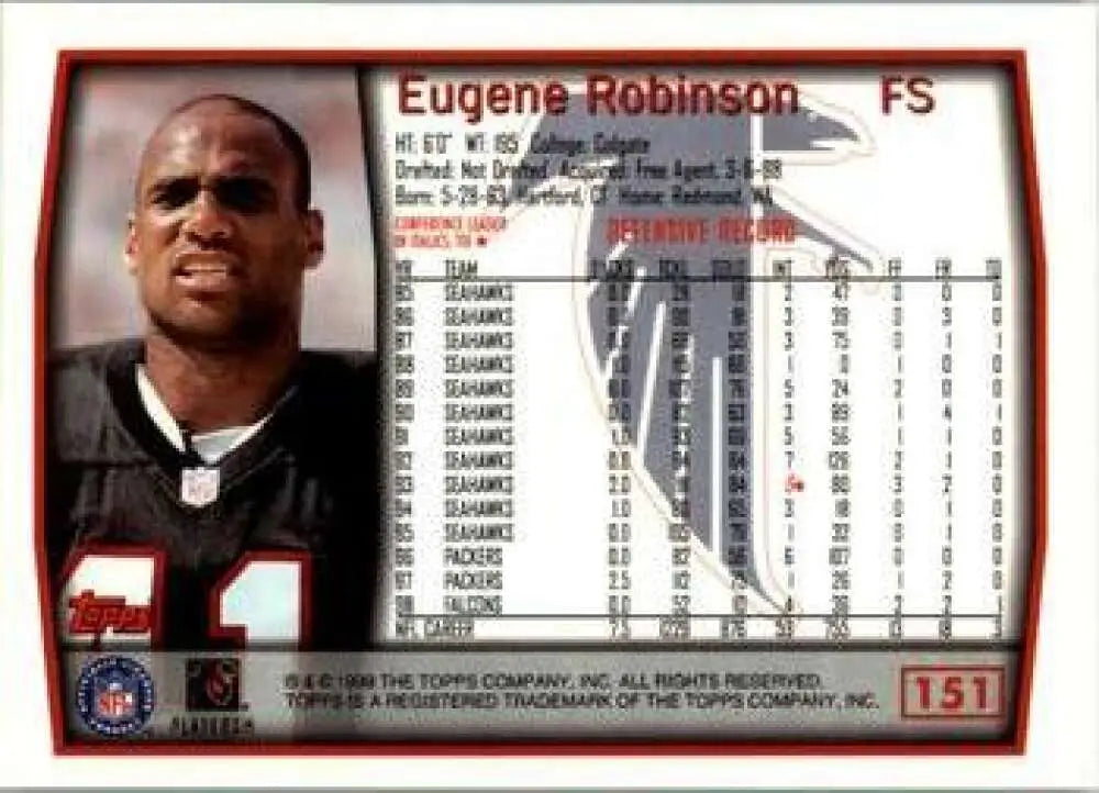 1999 Topps #151 Eugene Robinson EX Excellent Atlanta Falcons Football Card - Football Card Single