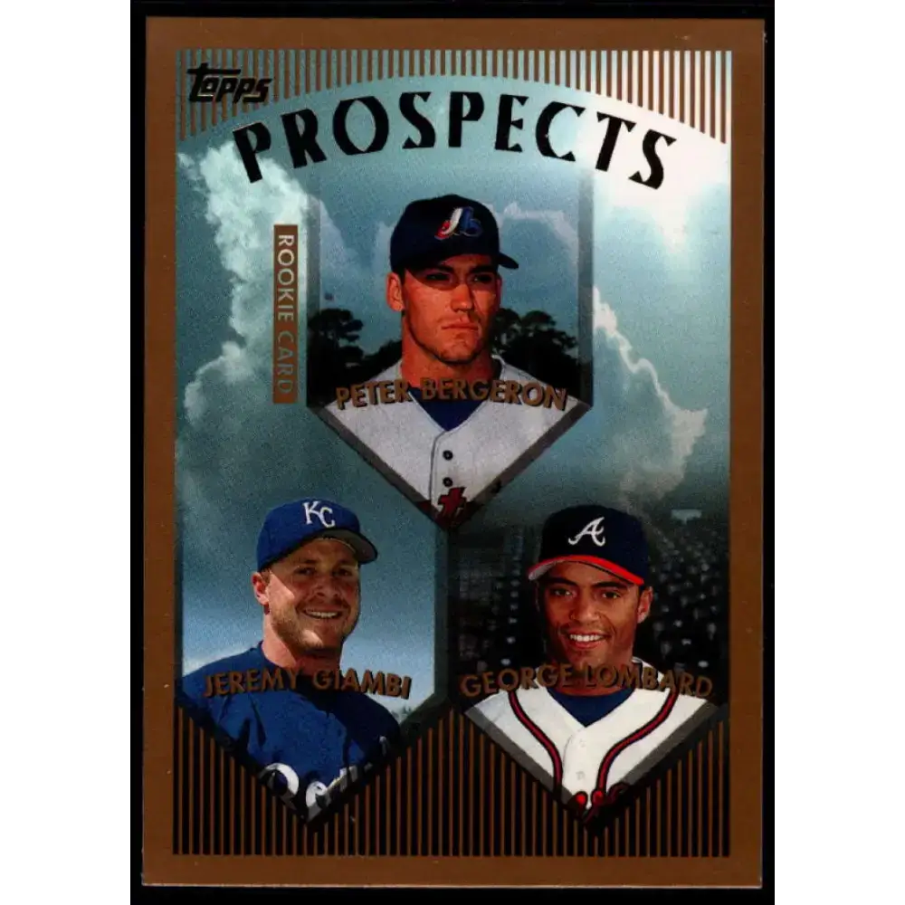 1999 Topps #207 Peter Bergeron/Jeremy Giambi/George Lombard NM-MT RC Rookie Montreal Expos/Kansas City Royals/Atlanta