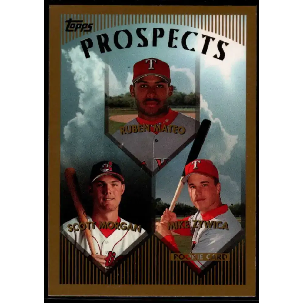 1999 Topps #430 Ruben Mateo/Scott Morgan/Mike Zywica NM-MT RC Rookie Texas Rangers/Cleveland Indians/Texas Rangers
