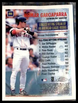 1999 Topps Chrome Record Numbers #RN6 Nomar Garciaparra - Baseball Card Single