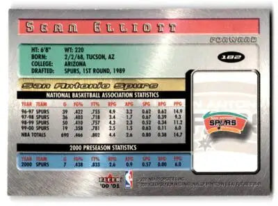 2000-01 Fleer Futures #182 Sean Elliott - Basketball Card Single