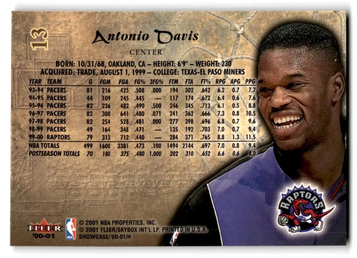 2000-01 Fleer Showcase #13 Antonio Davis - Basketball Card Single