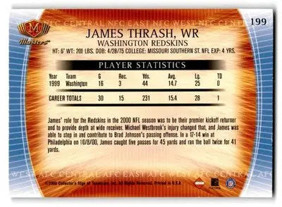 2000 Collector’s Edge Masters #199 James Thrash - Football Card Single