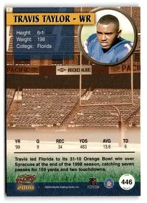 2000 Pacific #446 Travis Taylor - Football Card Single