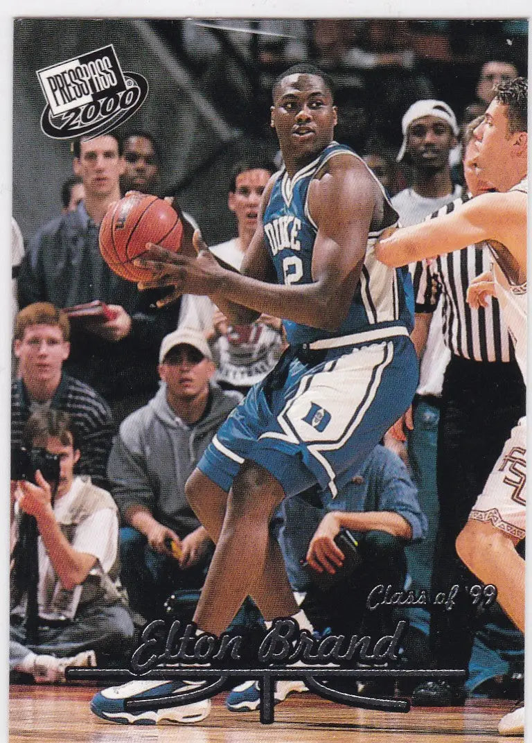 Elton Brand Class of 99 Press Pass basketball card from Duke