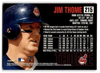 2000 SkyBox Dominion #215 Jim Thome - Baseball Card Single