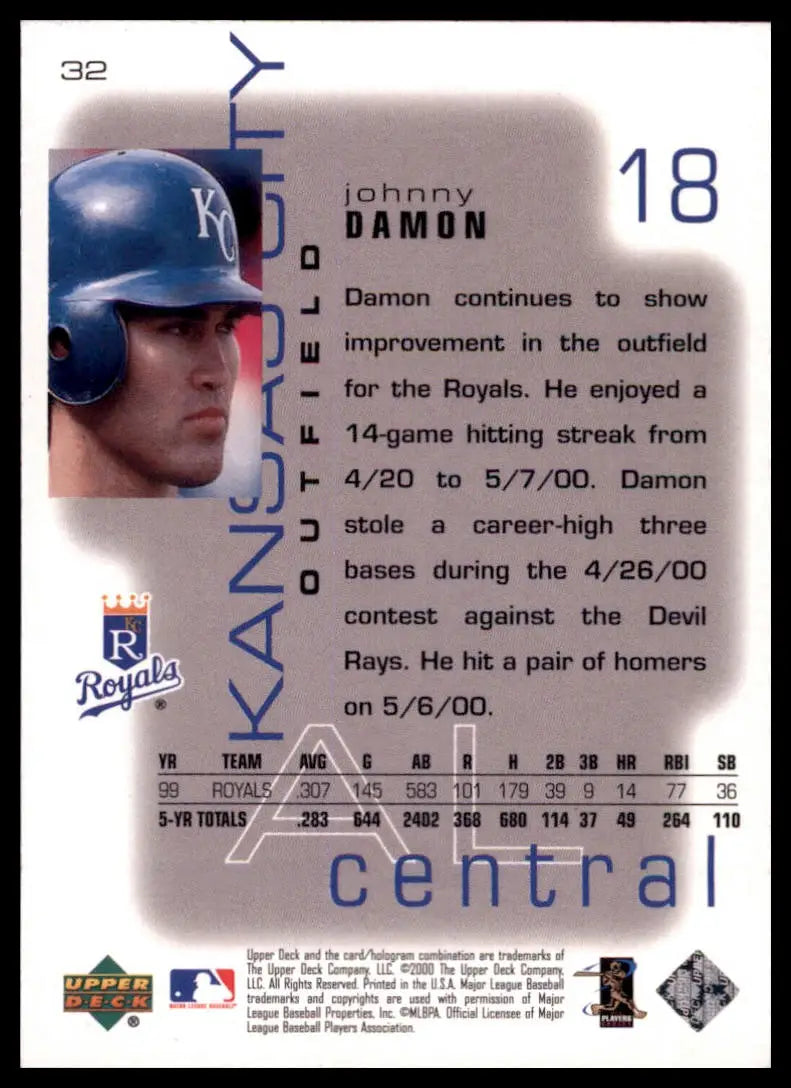 2000 Upper Deck Pros & Prospects Johnny Damon 32 New York Yankees NM - Baseball Card Single