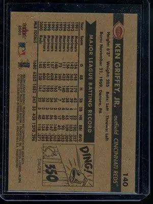 2001 Fleer Tradition Ken Griffey Jr. #140 Baseball - Baseball Card Single