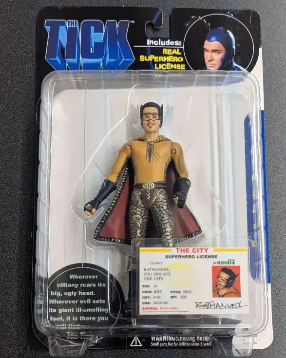 2001 N2 Toys The Tick: Batmanuel Action figure w/ Superhero License - Action Figure & Toy