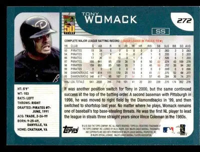 2001 Topps #272 Tony Womack - Baseball Card Single
