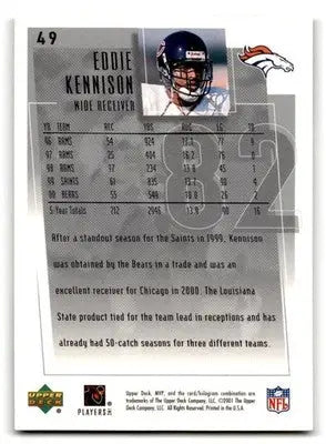 2001 Upper Deck MVP #49 Eddie Kennison - Football Card Single