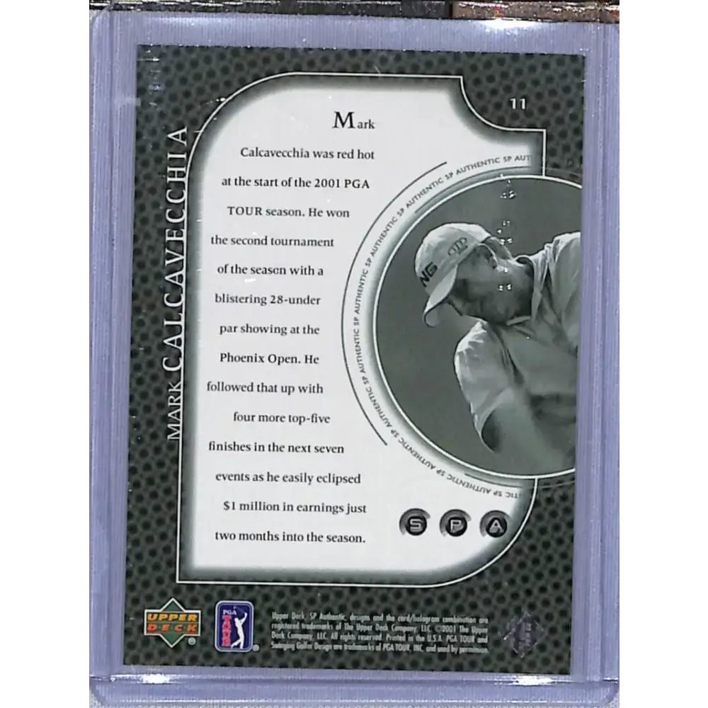 2001 Upper Deck SP Authentic Preview #11 Mark Calcavecchia NM-MT Golf Card - Other