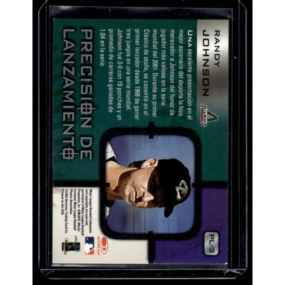 2002 Donruss Super Estrellas #3 Randy Johnson EX/NM Arizona Diamondbacks Baseball Card - Baseball Card Single