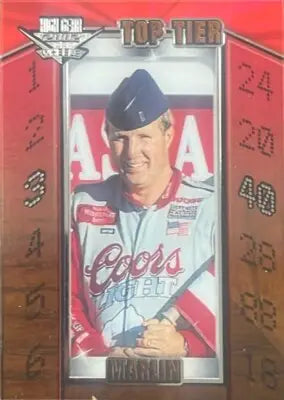 Steve Marlin trading card from 2002 Wheels High Gear Top Tier featuring Sterling Marlin