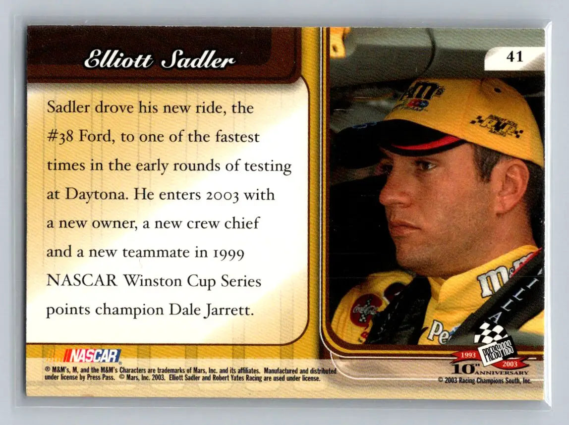 2003 Press Pass Premium #41 M and M’s Robert Yates Racing - Racing Card Single