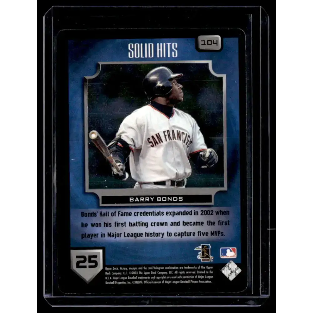 2003 Upper Deck Victory #104 Barry Bonds NM-MT - Baseball Card Single