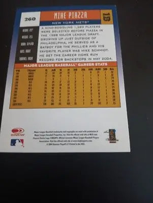2005 Donruss - Mike Piazza #260. NY Mets. NRMT+ - Baseball Card Single