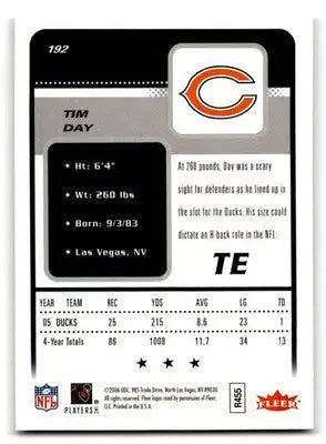 2006 Fleer #192 Tim Day - Football Card Single