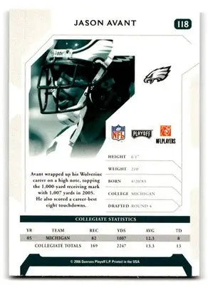 2006 Playoff NFL Playoffs #118 Jason Avant Red - Football Card Single