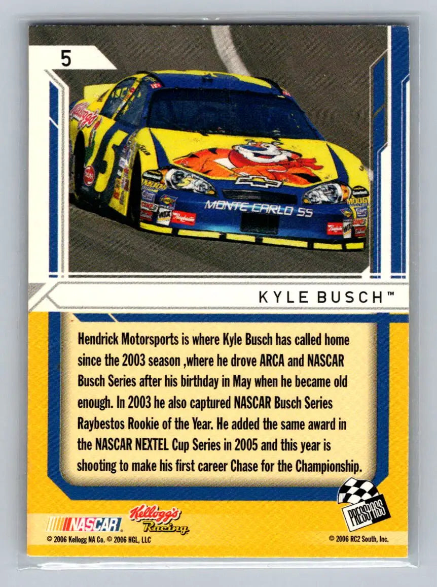 2006 Press Pass Stealth #5 Kyle Busch Hendrick Motorsports - Racing Card Single