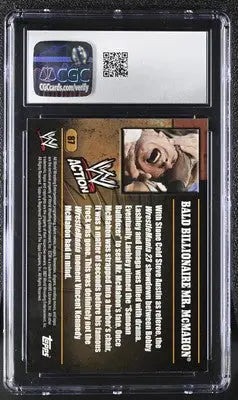 2007 Topps WWE Action Bald Billionare Mr. McMahon #87 Wrestling CGC 9