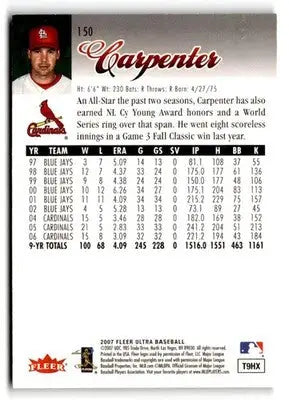 2007 Ultra #150 Chris Carpenter - Baseball Card Single