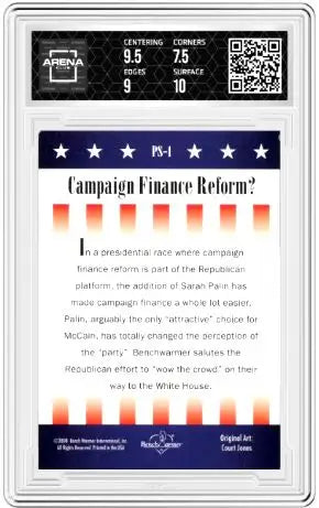 2008 Bench Warmer Limited Presidential Candidates McCain/Palin #PS-1 AC 8 - Other