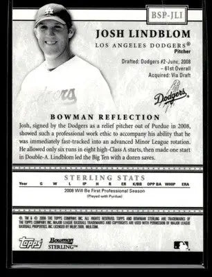 2008 Bowman Sterling #BSP-JLI Josh Lindblom Prospects