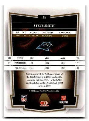 2008 Donruss Classics #15 Steve Smith - Football Card Single