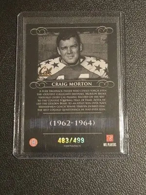 2008 Press Pass Legends #57 Craig Morton Silver Holofoil #/499 - Football Card Single