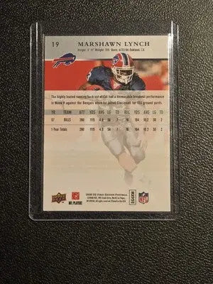 2008 Upper Deck First Edition #19 Marshawn Lynch - Football Card Single