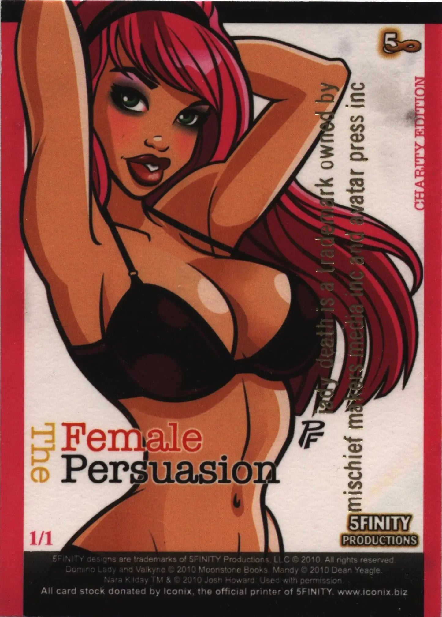 2010 5finity The Female Persuasion Lady Death Sketch Card by Scott Rorie - Non-Sports Card Single