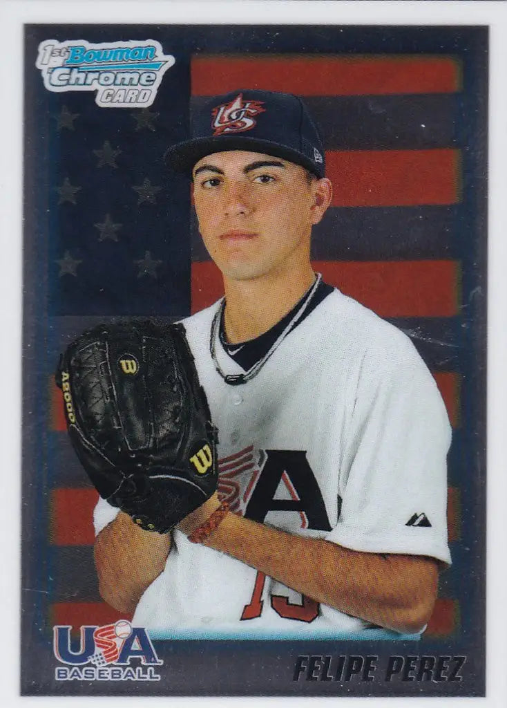2010 Bowman Chrome #BDPP106 Felipe Perez USA Card - Baseball Card Single