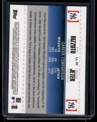 2010 Topps Legendary Lineage Phil Rizzuto Derek Jeter #LL-39 Baseball - Baseball Card Single