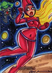 2011 5finity Galaxgals Eradication Arie Monroe Rare Artist Sketch Card Ver. 1 - Non-Sports Card Single