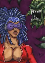 2011 5finity Galaxgals Eradication William Kunkle Sketch Card Ver. 1 - Non-Sports Card Single
