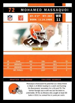 2011 Score #72 Mohamed Massaquoi - Football Card Single