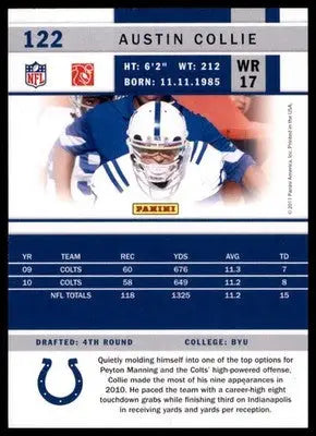 2011 Score Base Austin Collie Indianapolis Colts 122 - Football Card Single